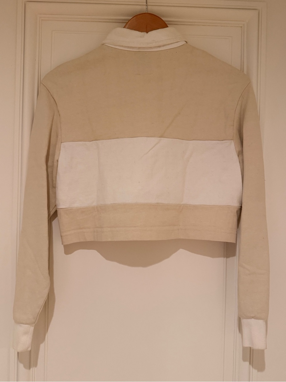 Kith Rugby Polo Top in Cream & White - Picture 4 of 6